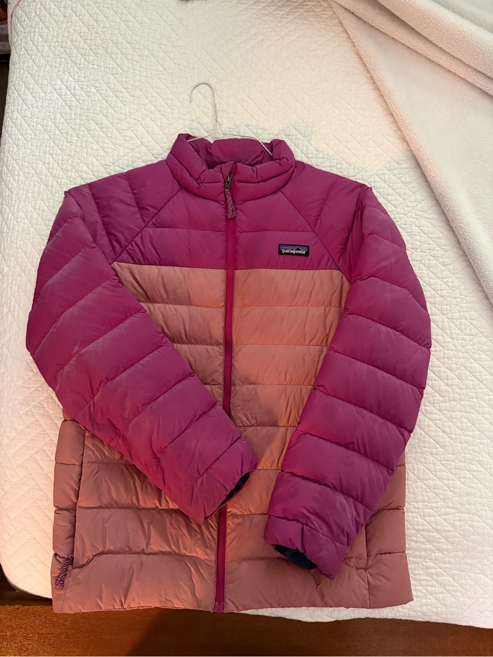 Patagonia Girls Two-Tone Pink Insulated Jacket size XL (14)